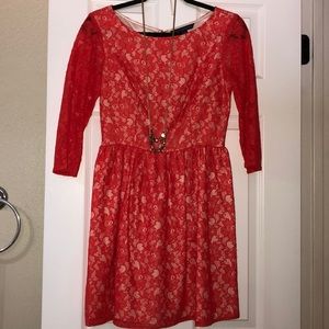 French Connection corral lace dress
